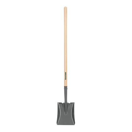 Truper Tru Built square-point shovel blade for precise scooping and transfer.