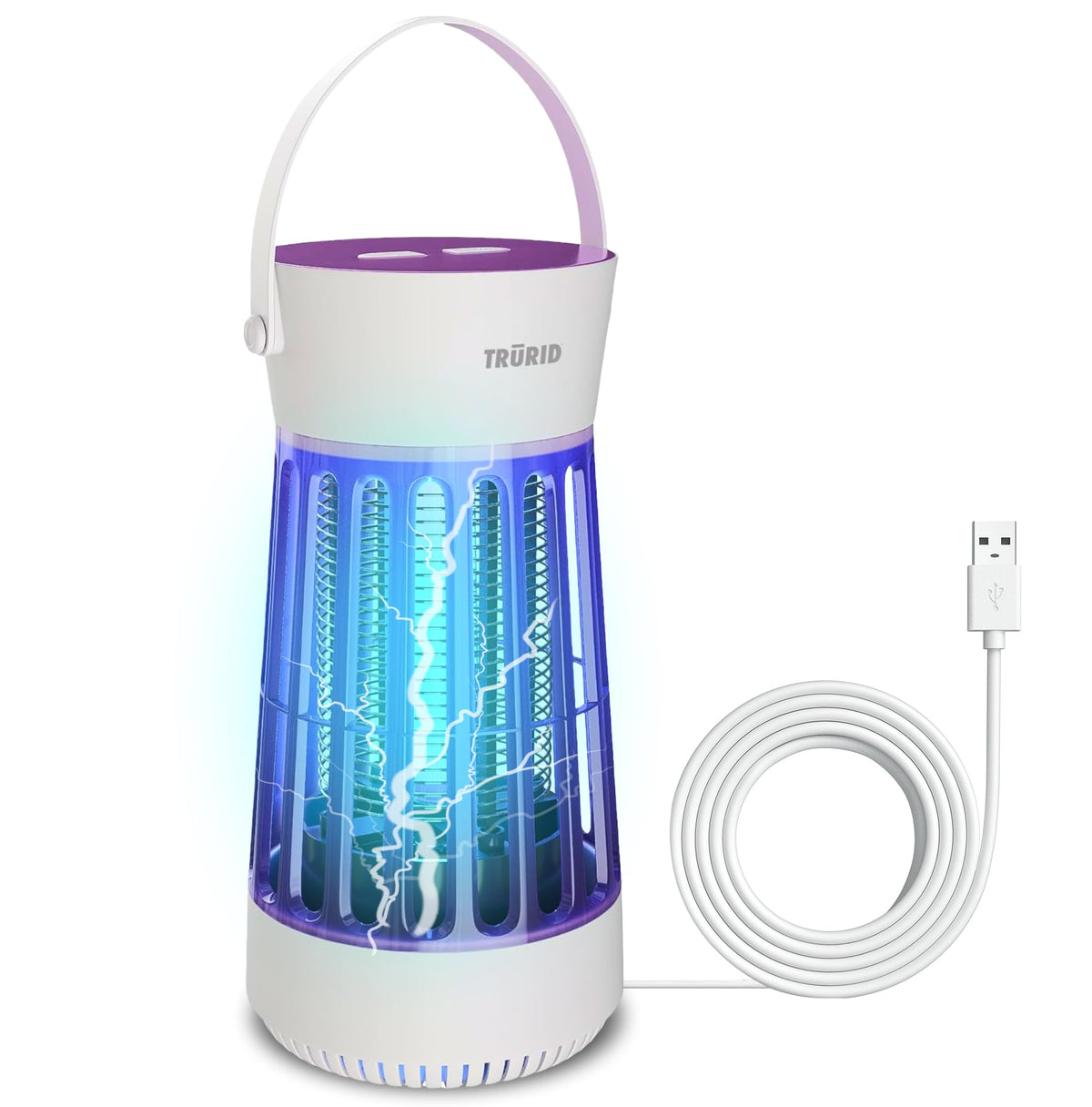 TRURID fly trap indoor bug zapper front view showcases sleek design and effectiveness