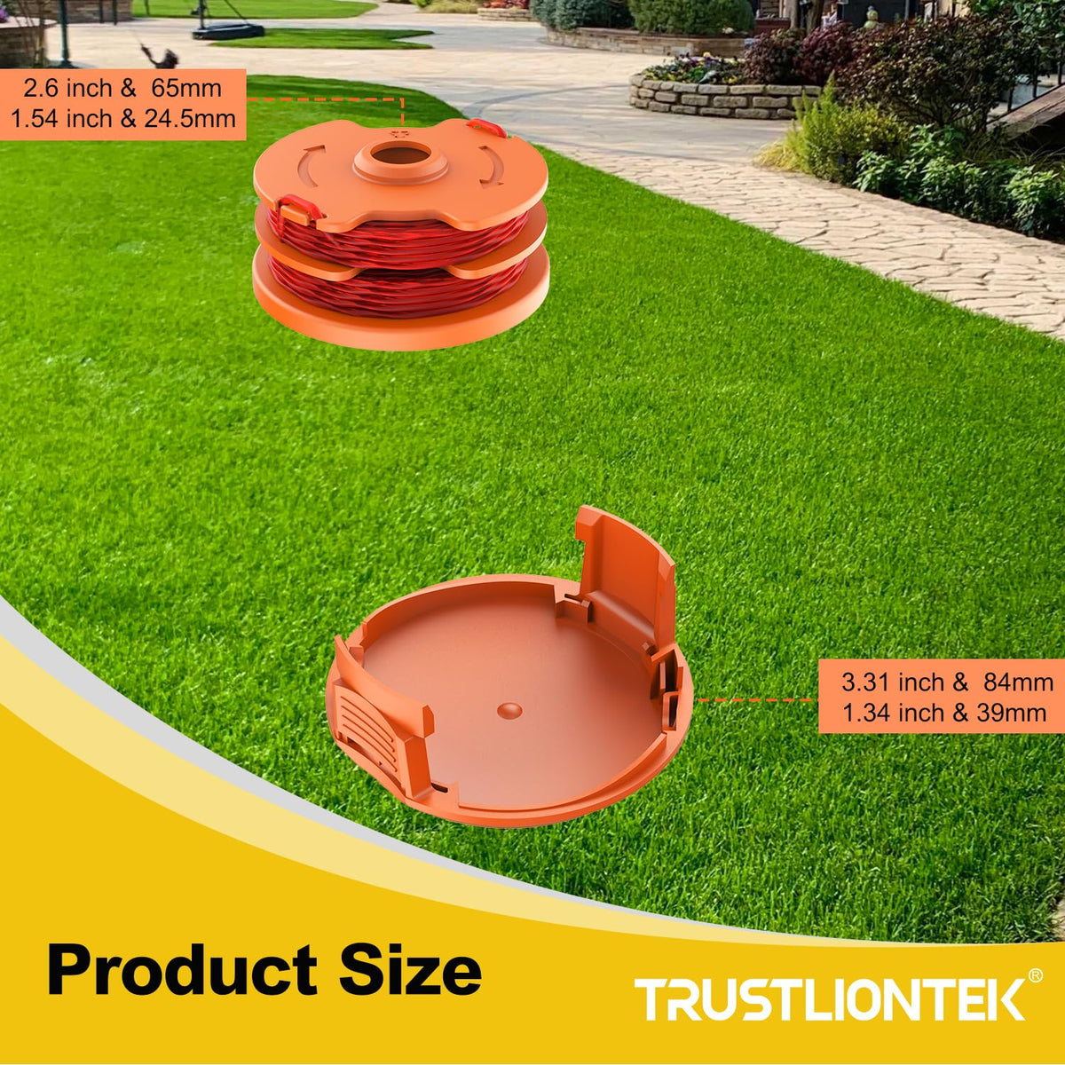 TrustLIONTEK cap cover for WA0007 spool, includes 2 replacement caps