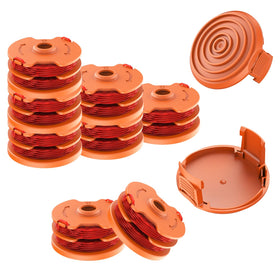TrustLIONTEK WA0007 spool pack with 8 spools for Worx trimmers, quick replacement