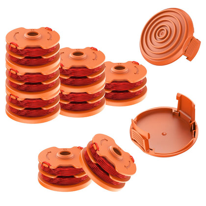 TrustLIONTEK WA0007 spool pack with 8 spools for Worx trimmers, quick replacement