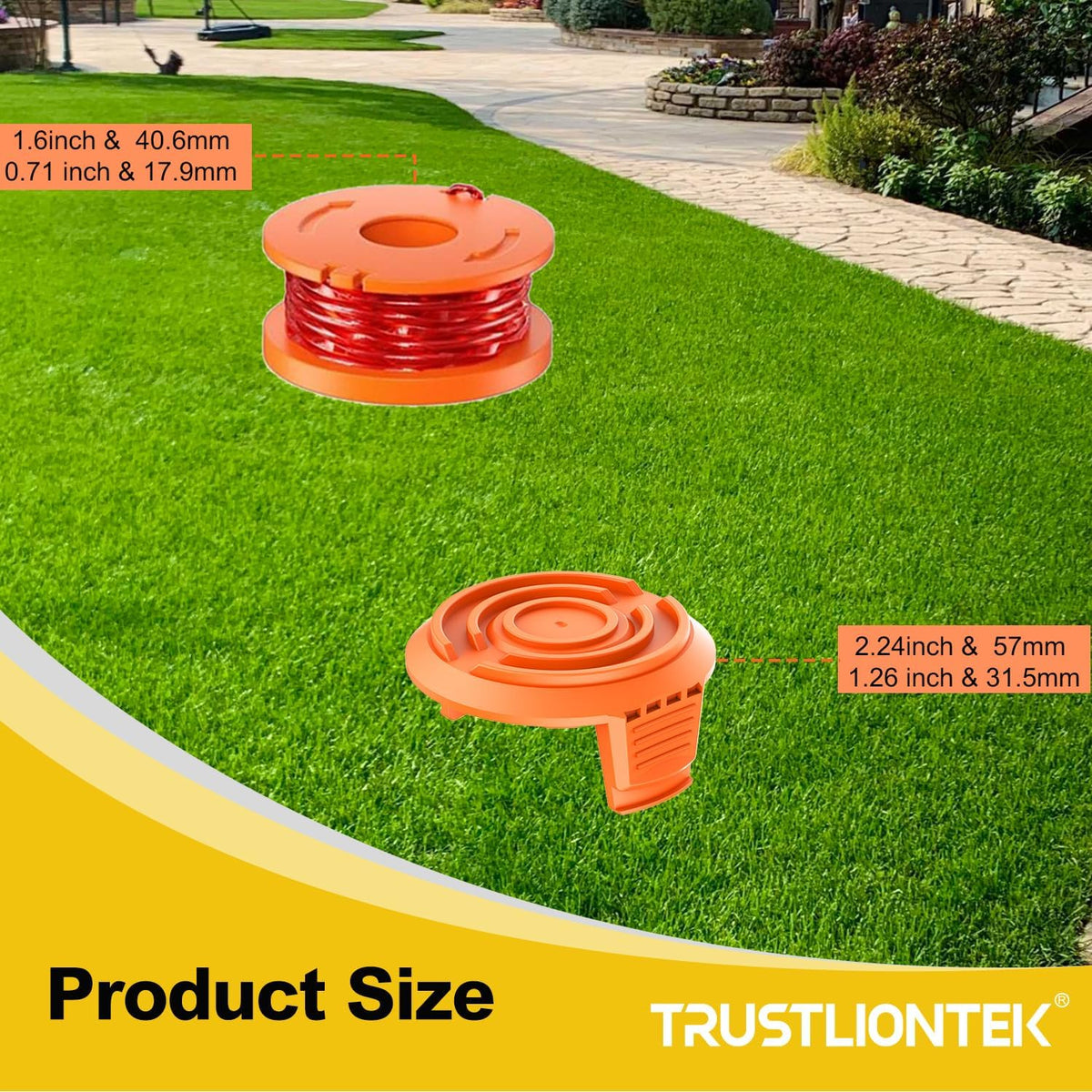 TRUSTLIONTEK WA6531 spool cap assembly for quick Worx maintenance