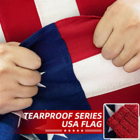 Try Everything flag is water-repellent to withstand light rain outdoors