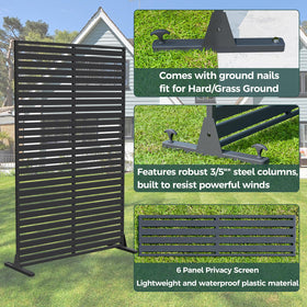 Trygoal air-conditioner privacy screen hides equipment from view with minimal footprint.