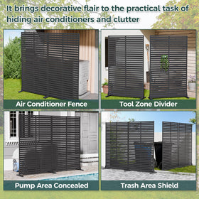 Trygoal balcony privacy fence slat design adds contemporary charm while reducing visual clutter.