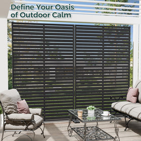 Trygoal freestanding fence panel base keeps the unit stable without extra support.