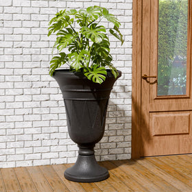 Trygoal HDPE planter demonstrating weather resistant finish outdoors