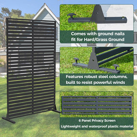 Trygoal HDPE privacy panel withstands weather for year-round outdoor use