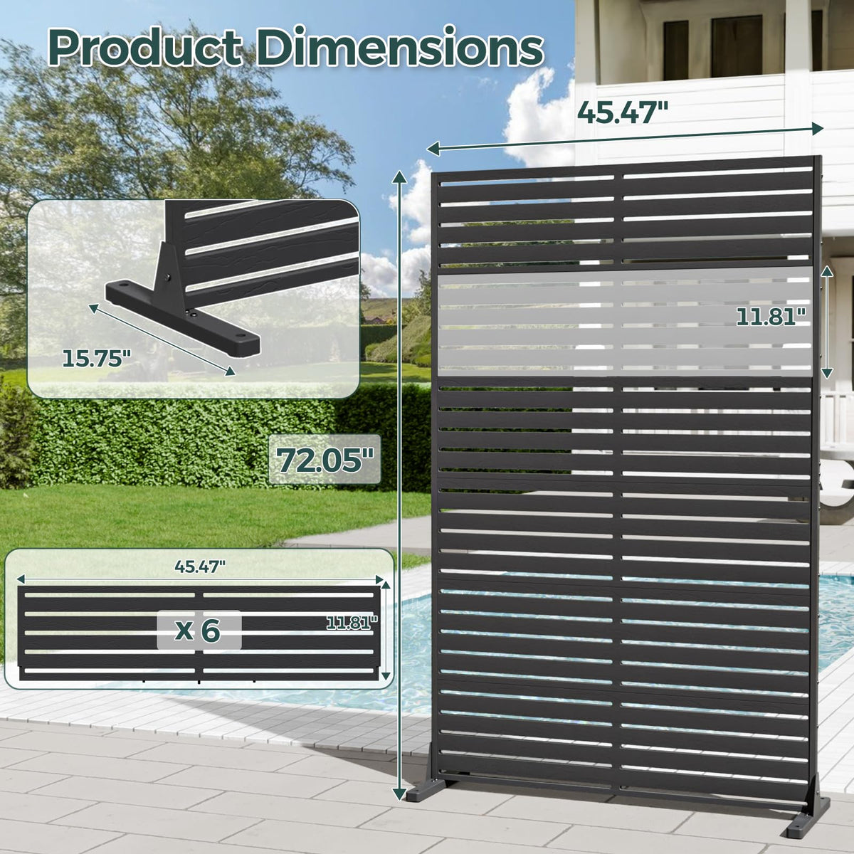 Trygoal patio divider outdoor screen creates versatile space separation with style.