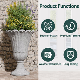 Two-piece rotating mechanism enables quick assembly and secure fit.