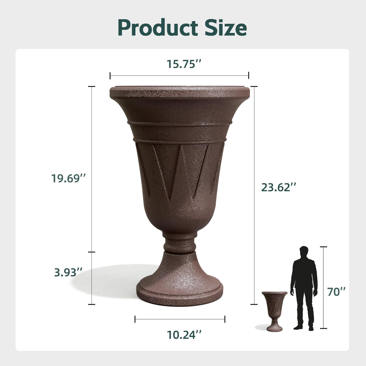 Trygoal two-piece planter assembled easily with a simple twist.