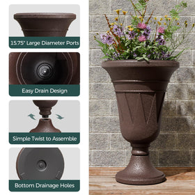 Trygoal planter shows water storage feature supporting moisture and weight.