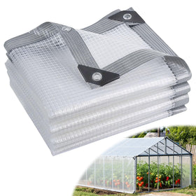 Tryitsbest 16mil clear greenhouse tarp: durable cover for year-round garden protection