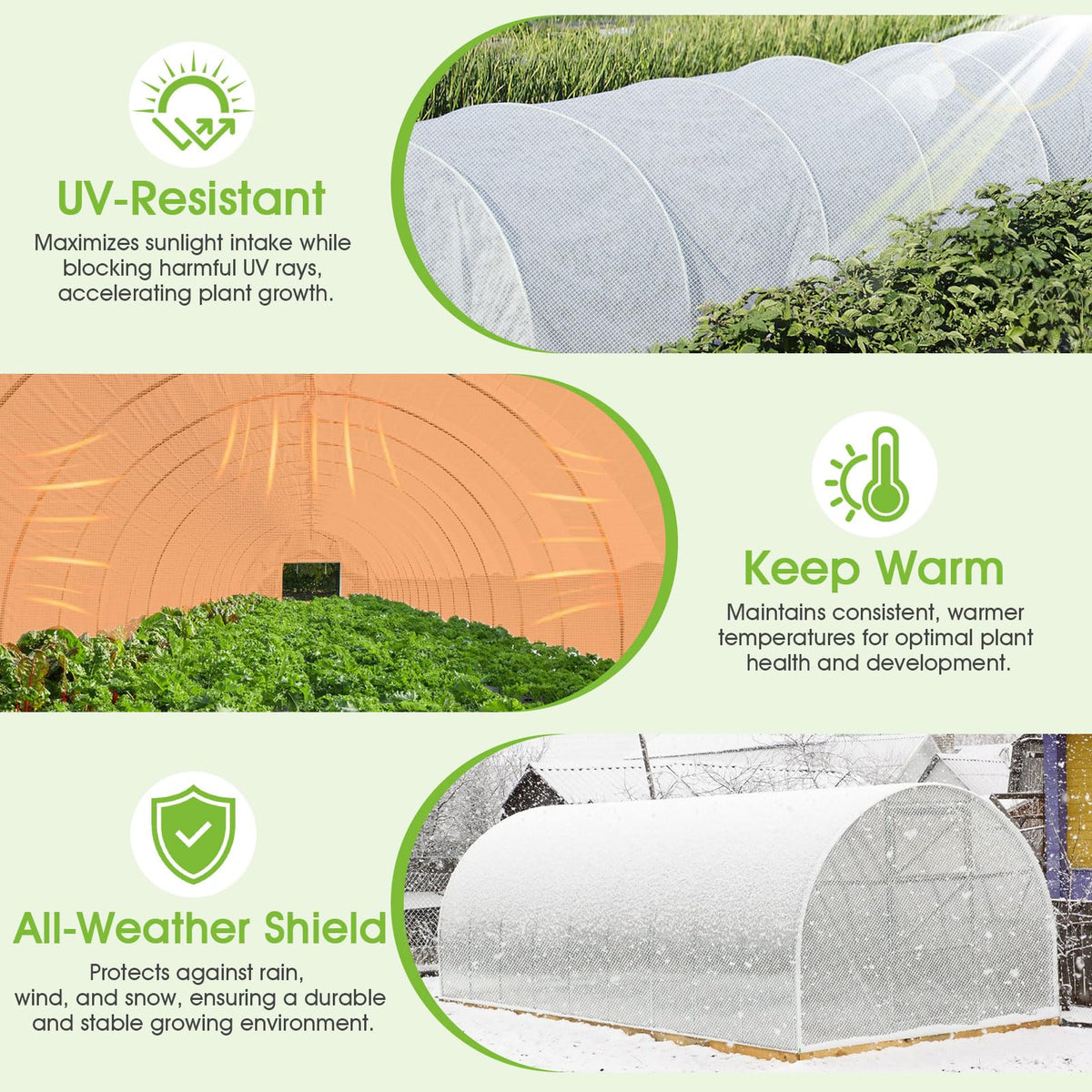 Tryitsbest easy-store tarp folds flat for compact storage when not in use