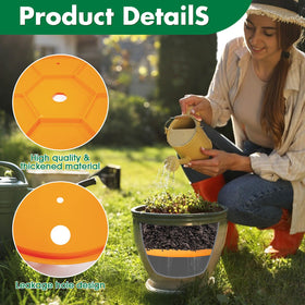 Tryitsbest Round Planter Insert with drainage holes promotes airflow and healthier roots.
