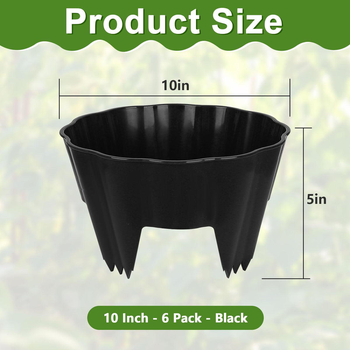 Tryitsbest planting ring in soil demonstrates easy installation and secure placement.