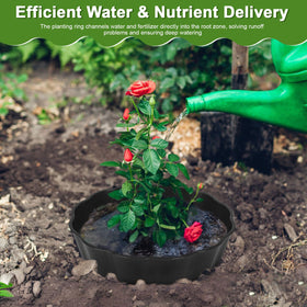Tryitsbest round planting ring protects plant bases and mulch, forming a weed barrier.