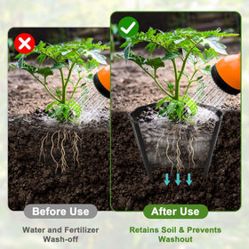 Tryitsbest planting ring water delivery action highlights deep watering to root zone.