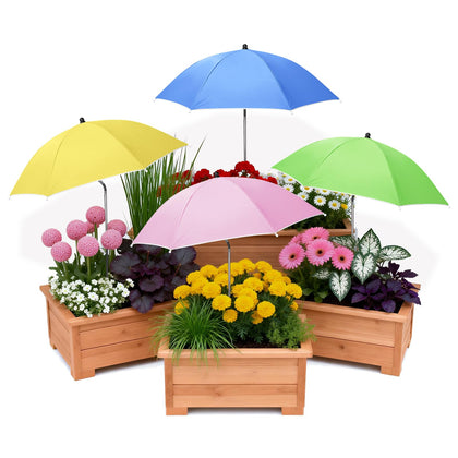 Tryly 4-pack plant umbrella with 24.8-inch diameter shading potted plants