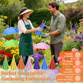 Tryly plant umbrella 23.6-inch diameter canopy delivers broad shade coverage.