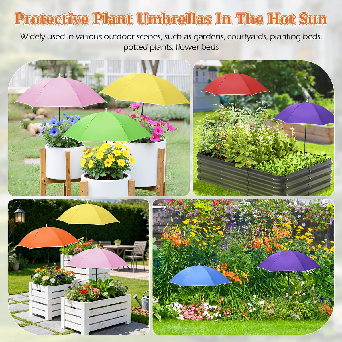 Tryly plant umbrella adjustable height so you can fit different plant sizes.
