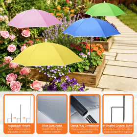 Tryly plant umbrella pink canopy helps flowering pots thrive with filtered light.
