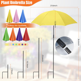 Tryly plant umbrella with silver interior shade blocks sun for leafy plants.