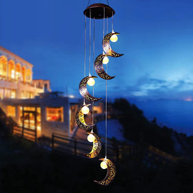 Evening glow from Tryme windchimes enhances outdoor gatherings