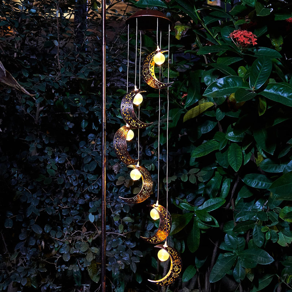 Gift-ready packaging featuring Tryme solar moon windchimes
