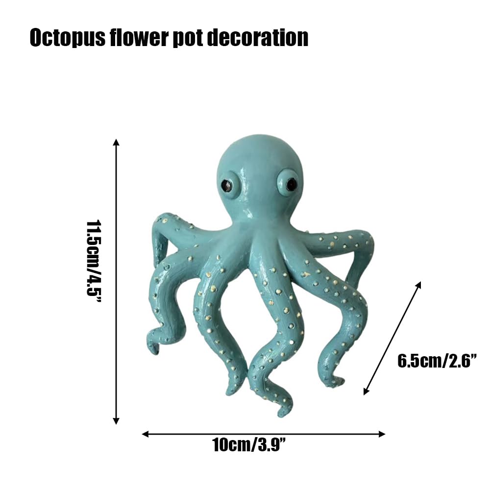 TSCVPJL octopus flower pot hugger sideview, charming garden accent.
