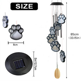 TSIPEKLO paw print outdoor decor wind chime adds subtle charm.