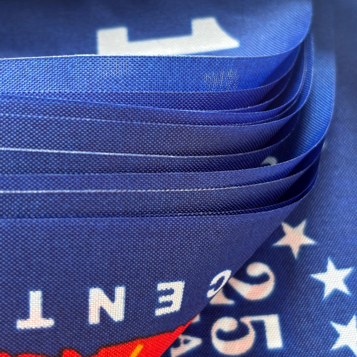 TSMD flag banner ceiling display creates patriotic ambiance