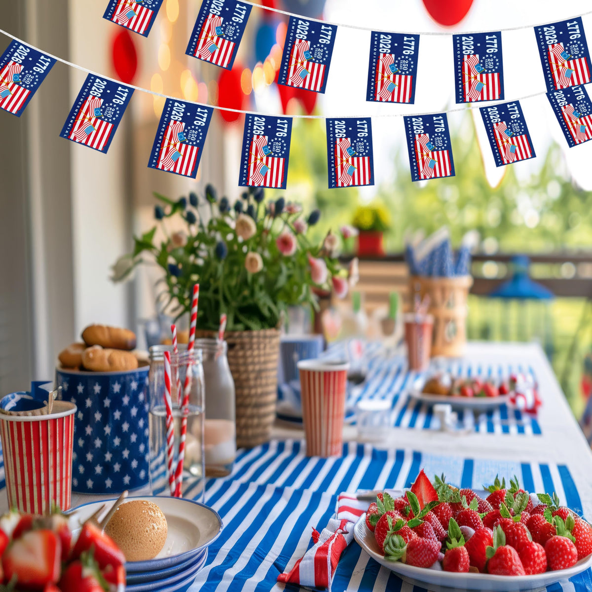 TSMD flag banner party pendant ideal for indoor celebrations