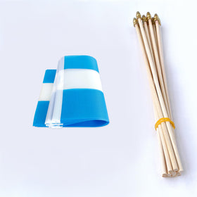 TSMD Argentina flag with wooden stick, handheld for lively gatherings and ceremonies.