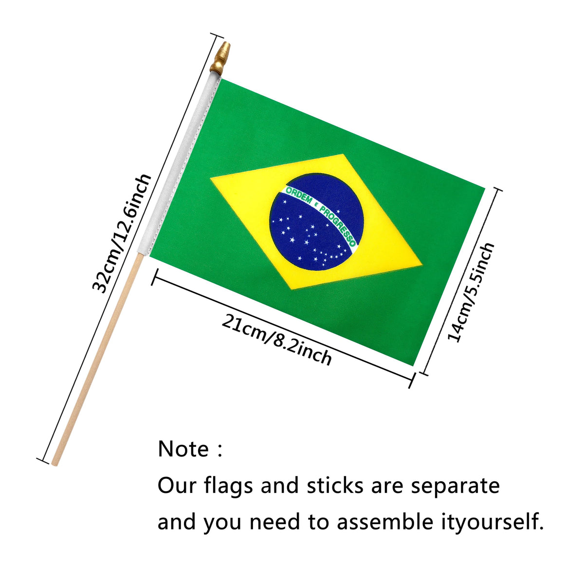 TSMD Brazil flag 12-pack collection for events and celebrations