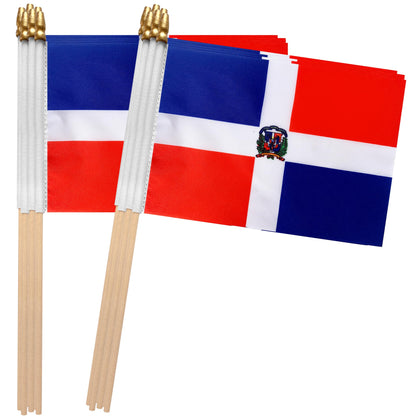 TSMD Dominican flag handheld 5x8 inch flag for vibrant parade displays