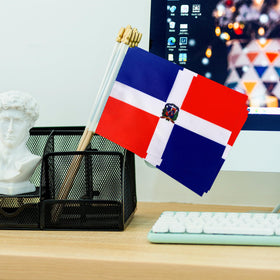 TSMD Dominican flag garden outdoor display for festive ambiance
