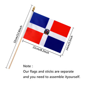 TSMD Dominican flag close-up print with vivid colors for events