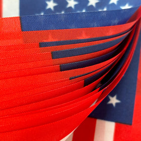 TSMD close-up of durable polyester and satin rope highlighting stitching