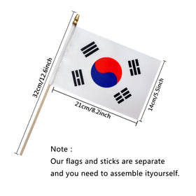 TSMD 12-pack flags with wood sticks for events