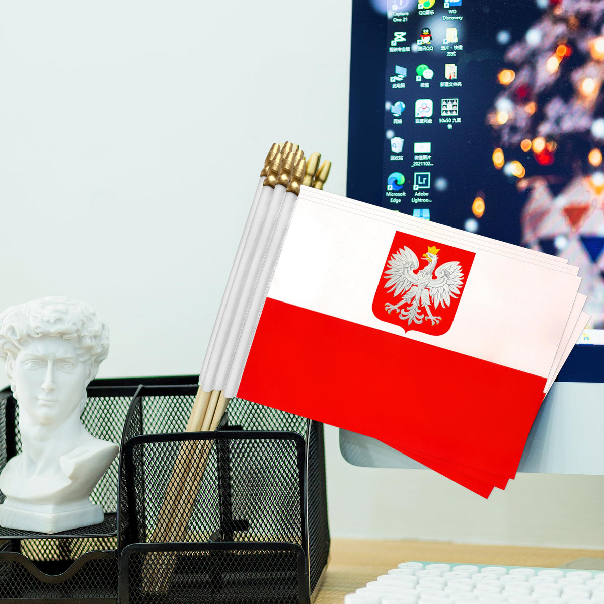 TSMD garden backyard flag Polish eagle for outdoor decoration
