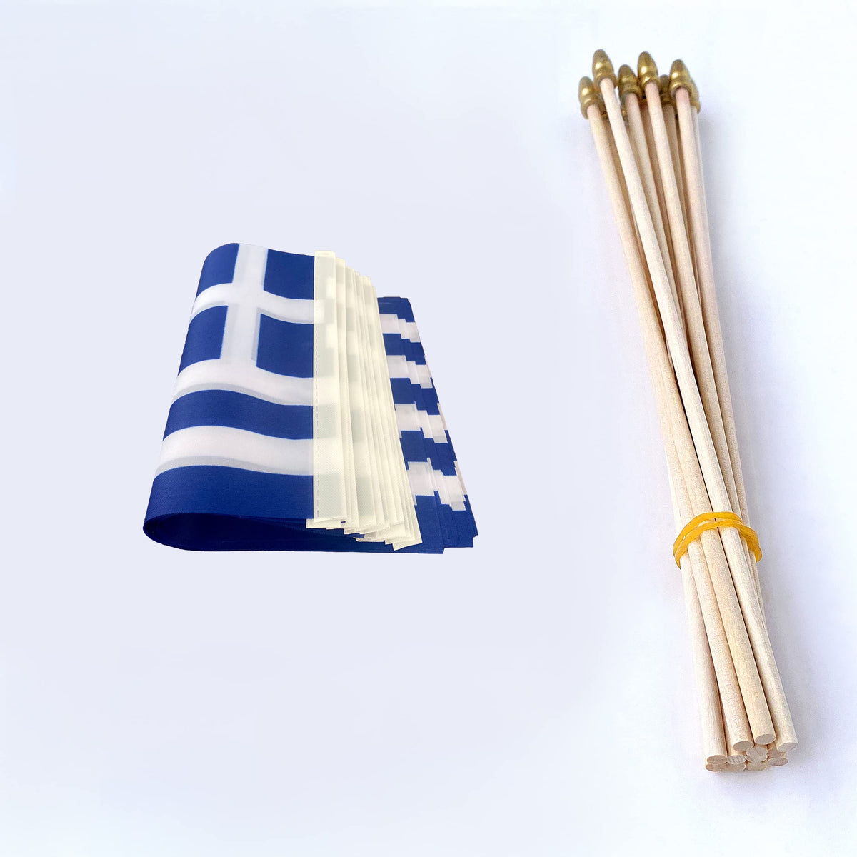 TSMD Greece stick flag hand washable for easy care and reuse.