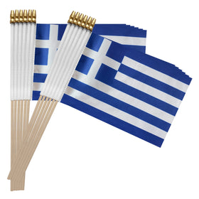 TSMD Greece stick flag multipurpose decor for gardens, desks, and pots.