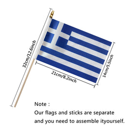 TSMD Greece stick flag with vibrant design for high visibility at events.