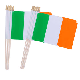 TSMD Ireland flag on 5x8 inch stick for parades and desk displays.