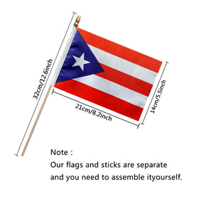 Close-up of TSMD Puerto Rico flag showing double-sided print