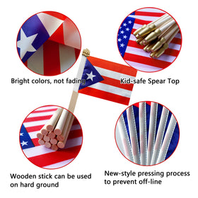 TSMD Puerto Rico flag pack of 12 ready for decorating spaces