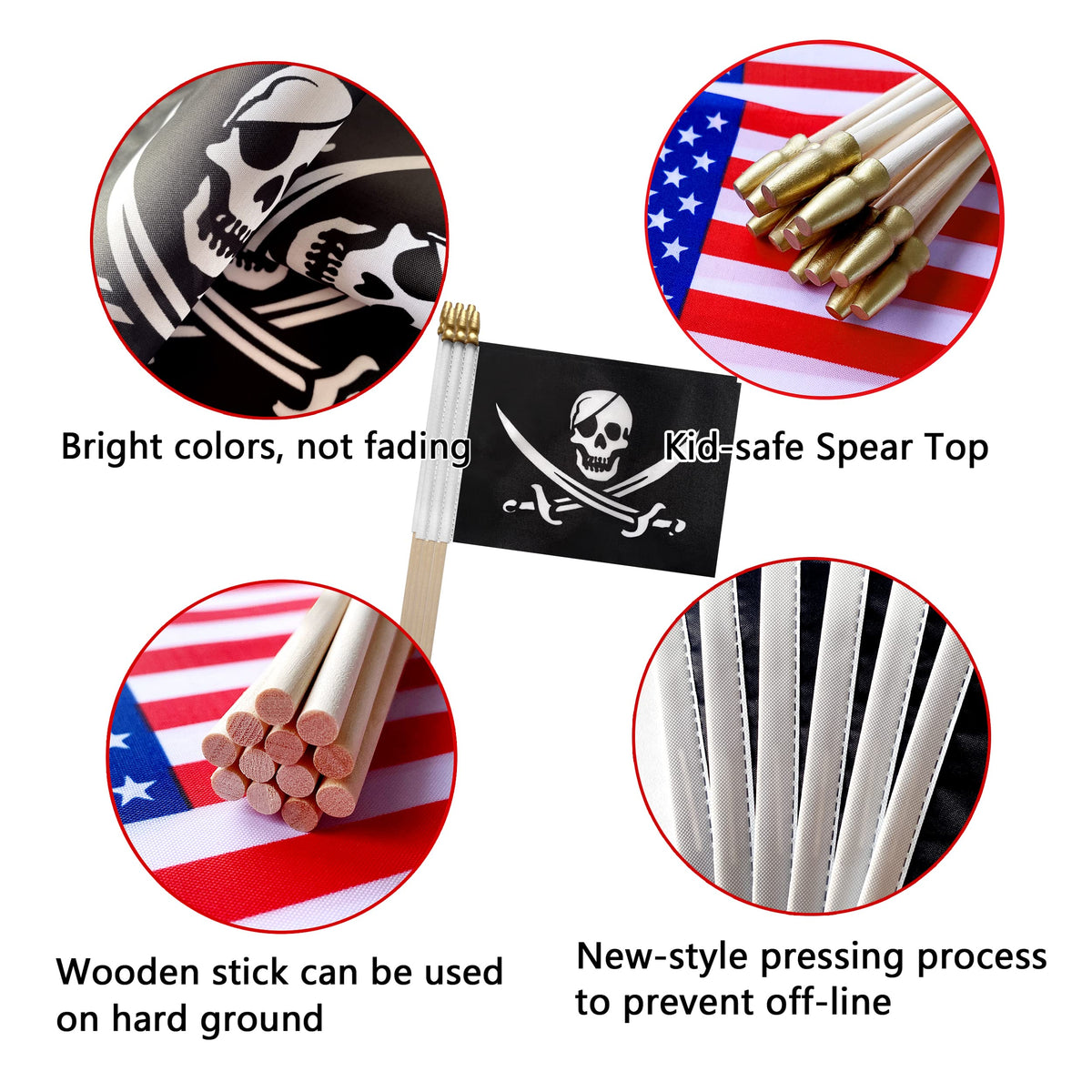 TSMD Safe spear-top flag designed for kid-friendly use