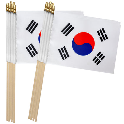 TSMD South Korea flag on a 5x8 inch wood stick for parades