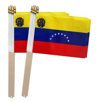 TSMD Venezuela flag handheld 5x8 inch for easy parades and celebrations